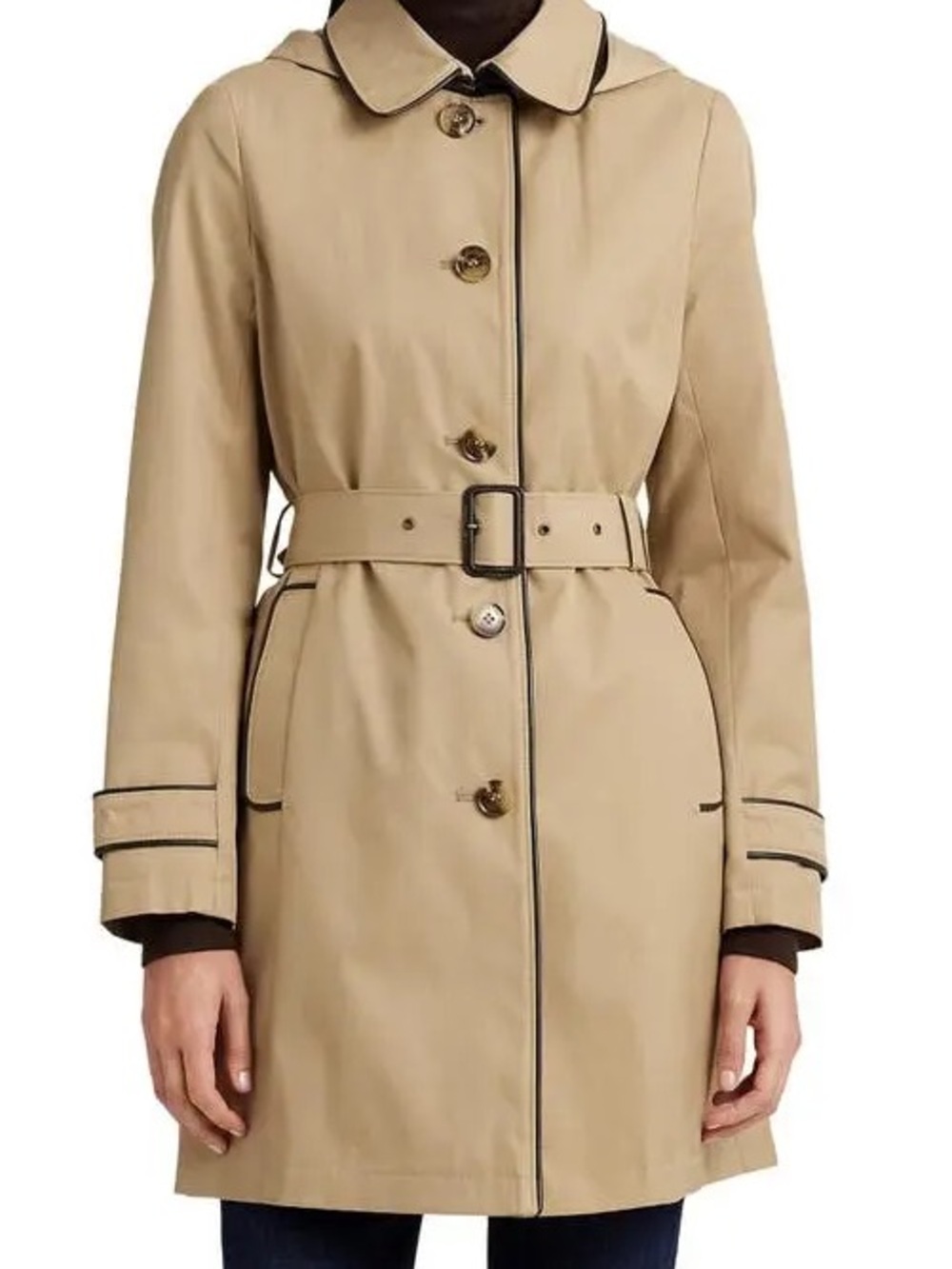 Ralph Lauren Khaki Trench Coat with Belt
